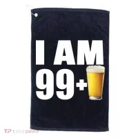 I Am 99 Plus Beer 100th Birthday Golf Towel thumb 0