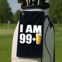 I Am 99 Plus Beer 100th Birthday Golf Towel thumb 2