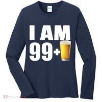 I Am 99 Plus Beer 100th Birthday Women's Long Sleeve Shirt thumb 0