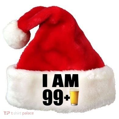 I Am 99 Plus Beer 100th Birthday Santa Hat