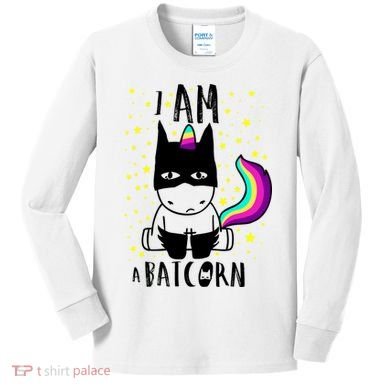 I Am A Batcorn (Unicorn Bat) Kids Long Sleeve Shirt