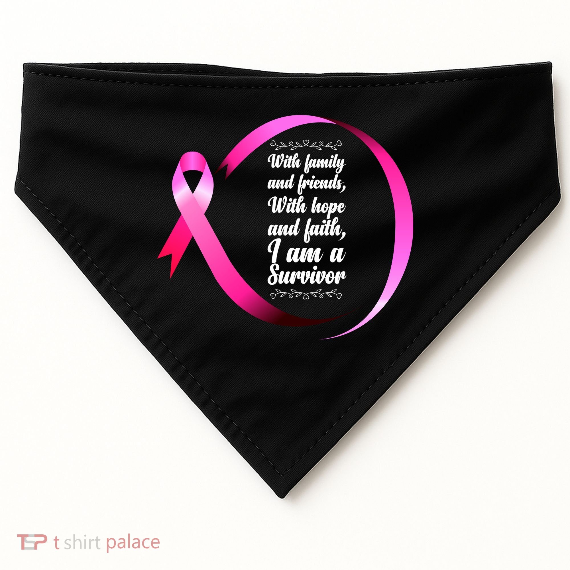 I Am A Breast Cancer Survivor USA-Made Doggie Bandana