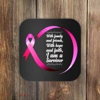 I Am A Breast Cancer Survivor Coaster thumb 0