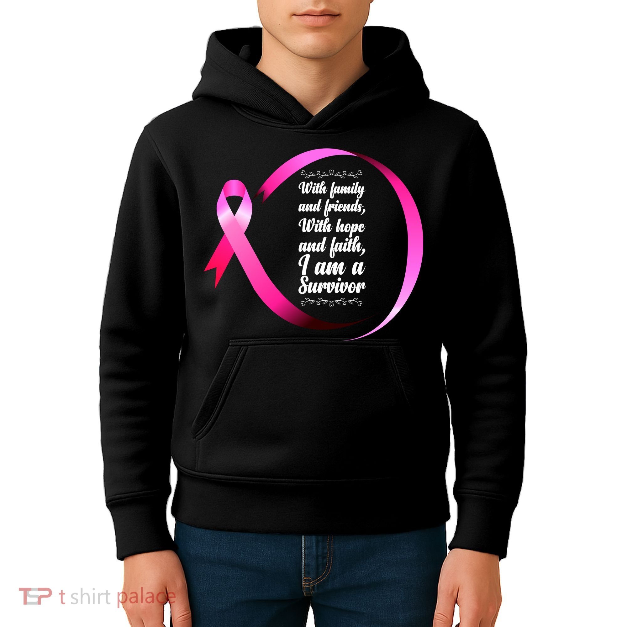 I Am A Breast Cancer Survivor Kids Hoodie