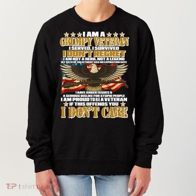 I Am A Grumpy Proud Veteran Funny Women's Sweatshirt