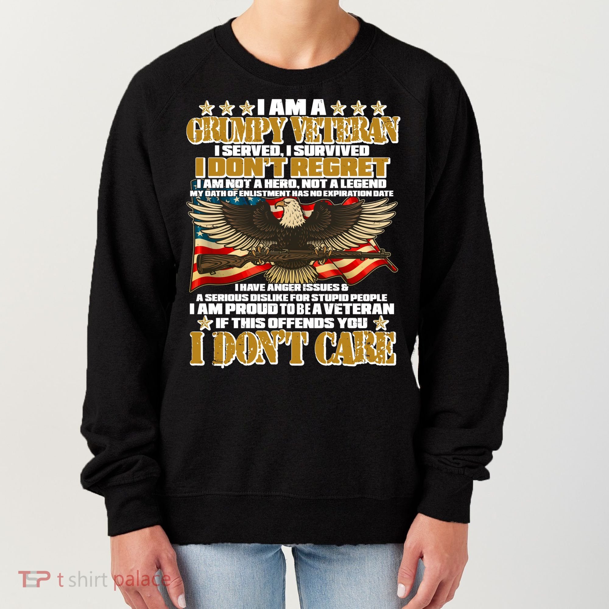 I Am A Grumpy Proud Veteran Funny Women's Sweatshirt
