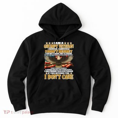 I Am A Grumpy Proud Veteran Funny Hoodie