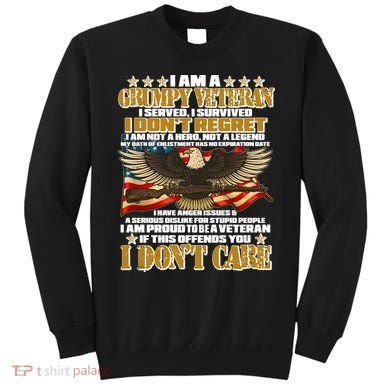 I Am A Grumpy Proud Veteran Funny Sweatshirt