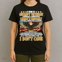 I Am A Grumpy Proud Veteran Funny T-Shirt thumb 4