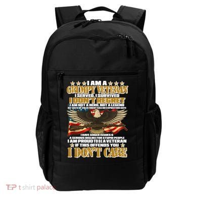 I Am A Grumpy Proud Veteran Funny Backpack
