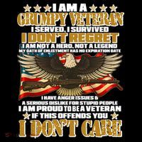 I Am A Grumpy Proud Veteran Funny Women's Hoodie thumb 2
