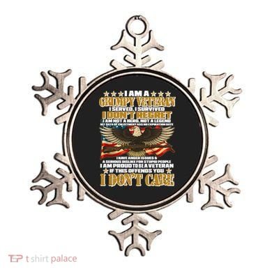 I Am A Grumpy Proud Veteran Funny Ornament