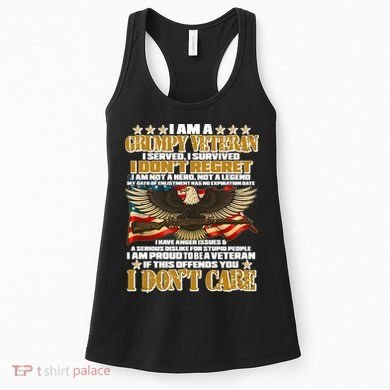 I Am A Grumpy Proud Veteran Funny Women's Tank Top