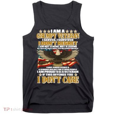I Am A Grumpy Proud Veteran Funny Tank Top