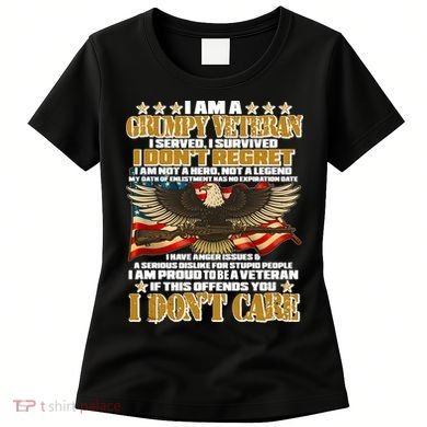 I Am A Grumpy Proud Veteran Funny Women's T-Shirt