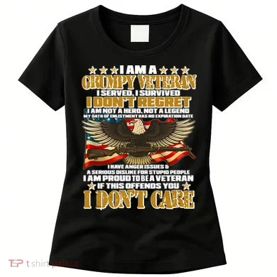 I Am A Grumpy Proud Veteran Funny Women's T-Shirt