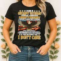 I Am A Grumpy Proud Veteran Funny Women's T-Shirt thumb 2
