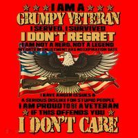 I Am A Grumpy Proud Veteran Funny Santa Hat thumb 1