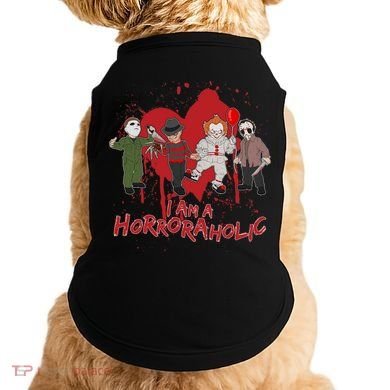 I Am A Horroraholic Funny Halloween Doggie Tank