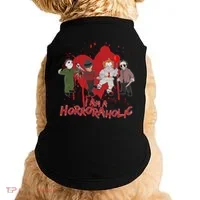 I Am A Horroraholic Funny Halloween Doggie Tank thumb 0