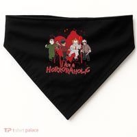 I Am A Horroraholic Funny Halloween USA-Made Doggie Bandana thumb 0