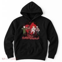 I Am A Horroraholic Funny Halloween Hoodie thumb 0