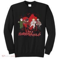 I Am A Horroraholic Funny Halloween Sweatshirt thumb 0