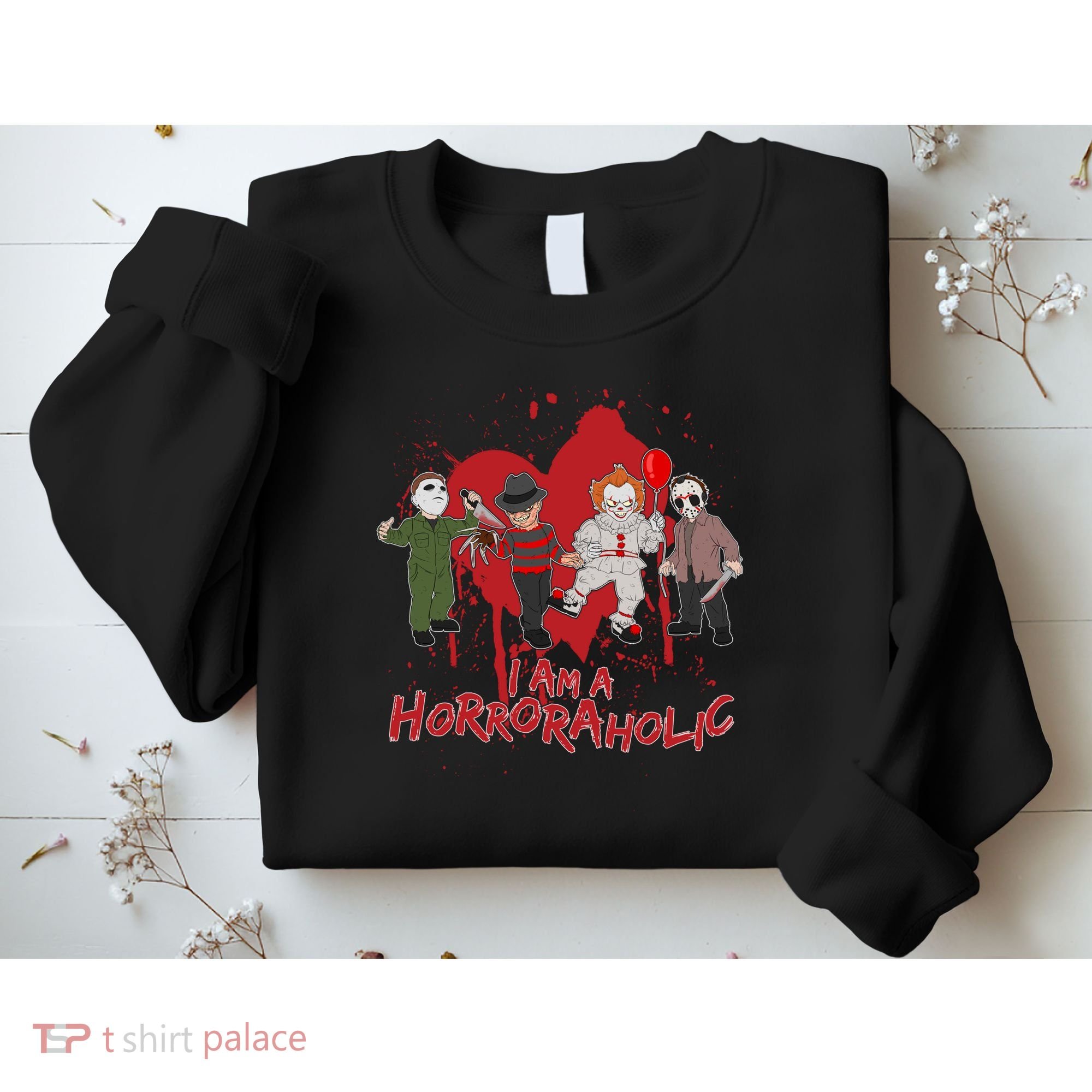 I Am A Horroraholic Funny Halloween Sweatshirt