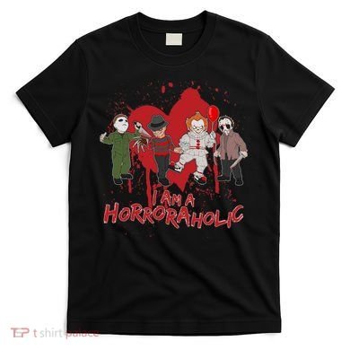 I Am A Horroraholic Funny Halloween T-Shirt