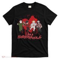 I Am A Horroraholic Funny Halloween T-Shirt thumb 0