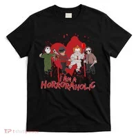 I Am A Horroraholic Funny Halloween T-Shirt thumb 0