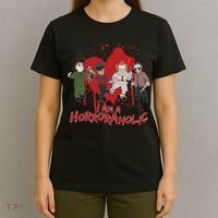 I Am A Horroraholic Funny Halloween T-Shirt thumb 4