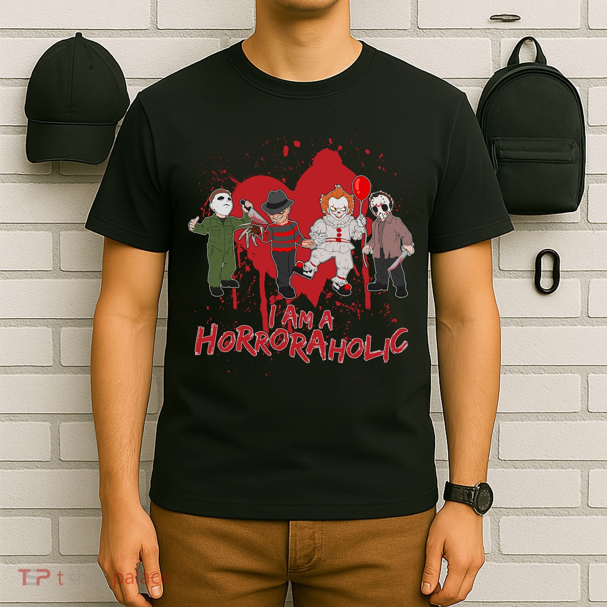 I Am A Horroraholic Funny Halloween T-Shirt