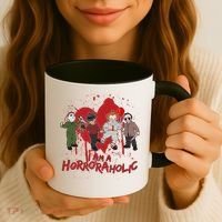 I Am A Horroraholic Funny Halloween Coffee Mug thumb 3