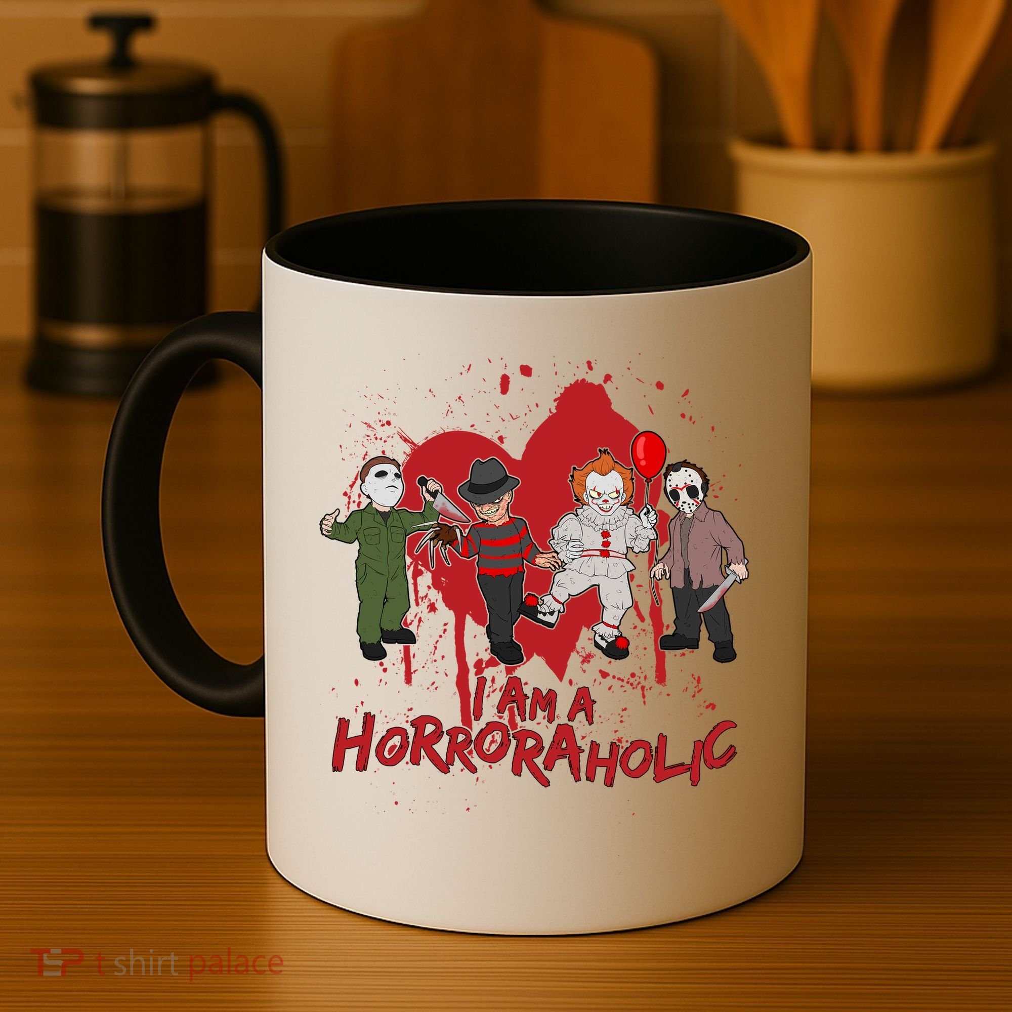 I Am A Horroraholic Funny Halloween Coffee Mug