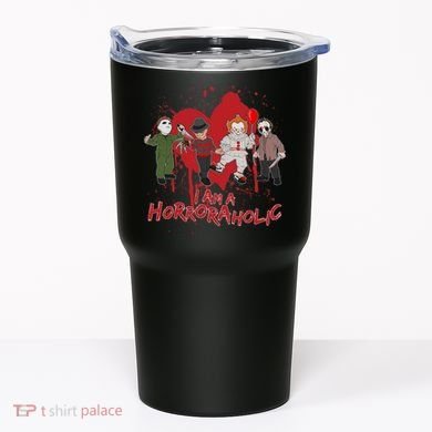 I Am A Horroraholic Funny Halloween Tumbler