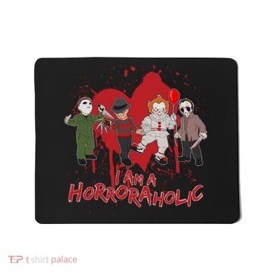 I Am A Horroraholic Funny Halloween Mousepad