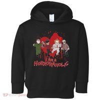 I Am A Horroraholic Funny Halloween Toddler Hoodie thumb 0