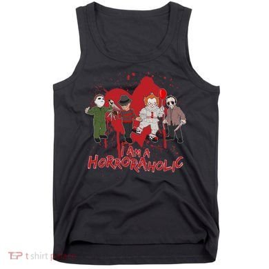 I Am A Horroraholic Funny Halloween Tank Top