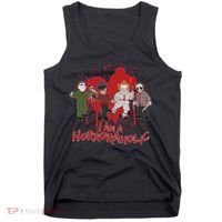 I Am A Horroraholic Funny Halloween Tank Top thumb 0