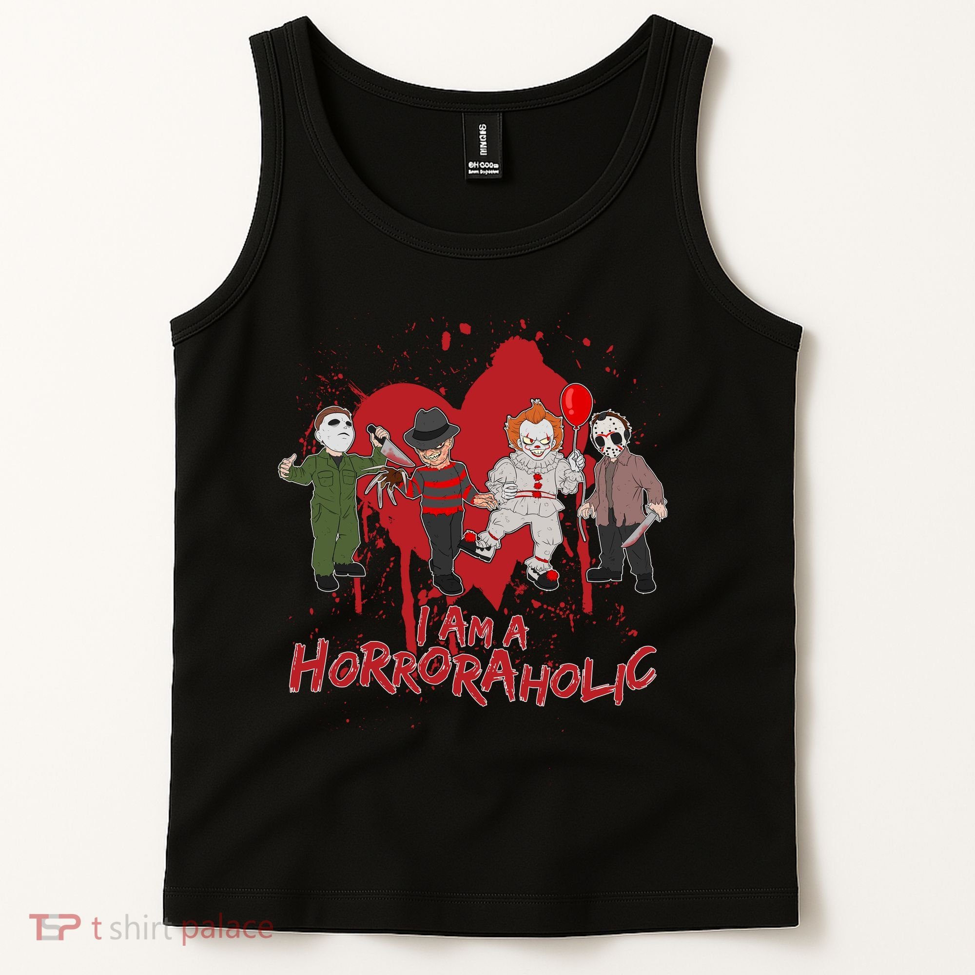 I Am A Horroraholic Funny Halloween Tank Top
