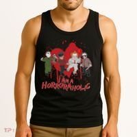 I Am A Horroraholic Funny Halloween Tank Top thumb 3