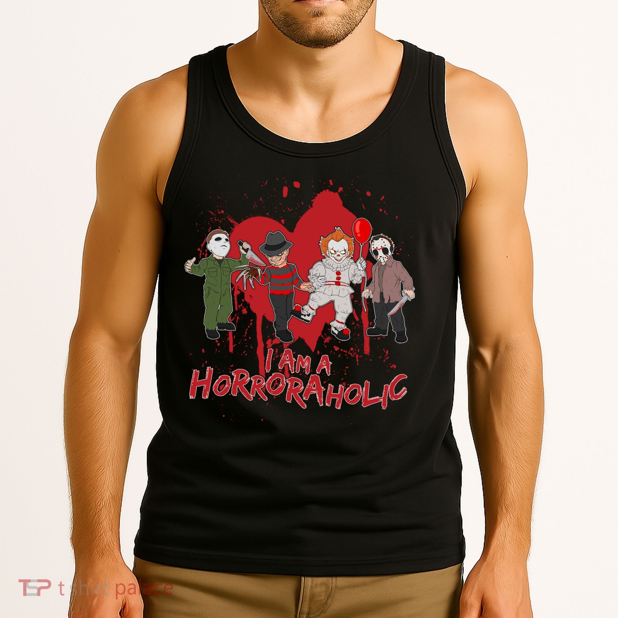 I Am A Horroraholic Funny Halloween Tank Top