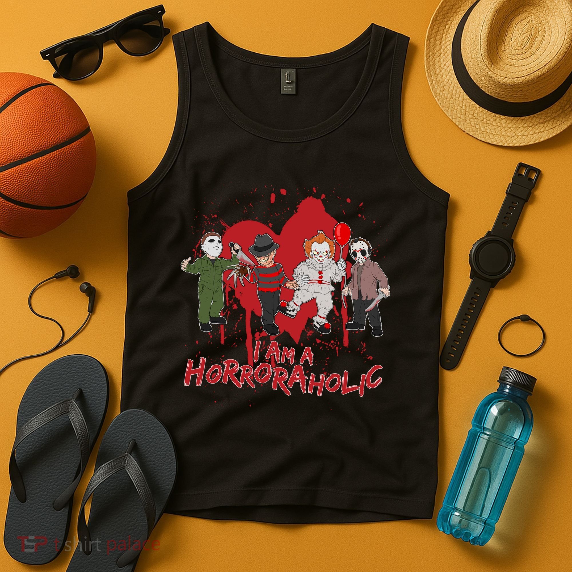 I Am A Horroraholic Funny Halloween Tank Top