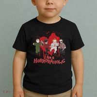 I Am A Horroraholic Funny Halloween Toddler T-Shirt thumb 2