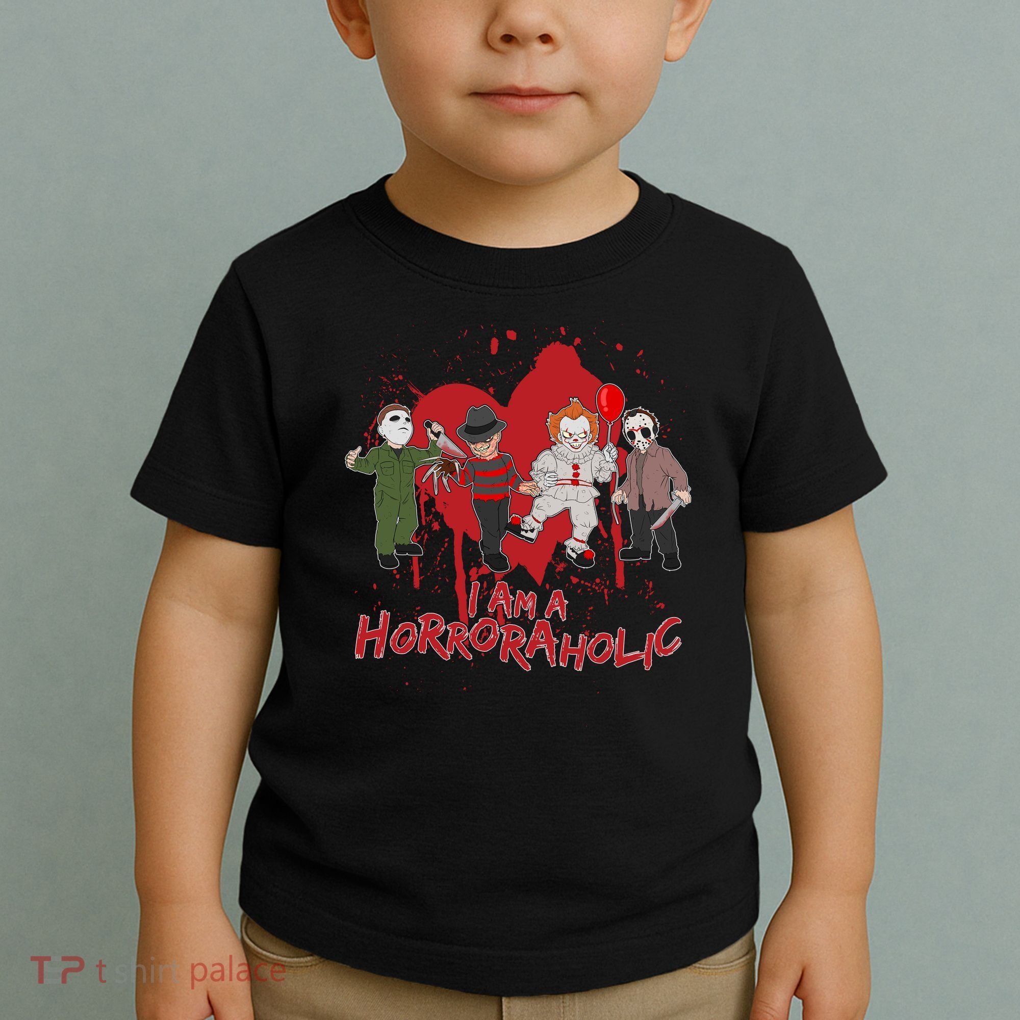 I Am A Horroraholic Funny Halloween Toddler T-Shirt