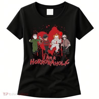 I Am A Horroraholic Funny Halloween Women's T-Shirt
