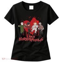 I Am A Horroraholic Funny Halloween Women's T-Shirt thumb 0