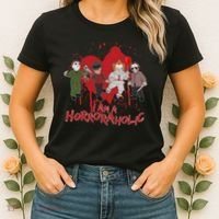 I Am A Horroraholic Funny Halloween Women's T-Shirt thumb 2