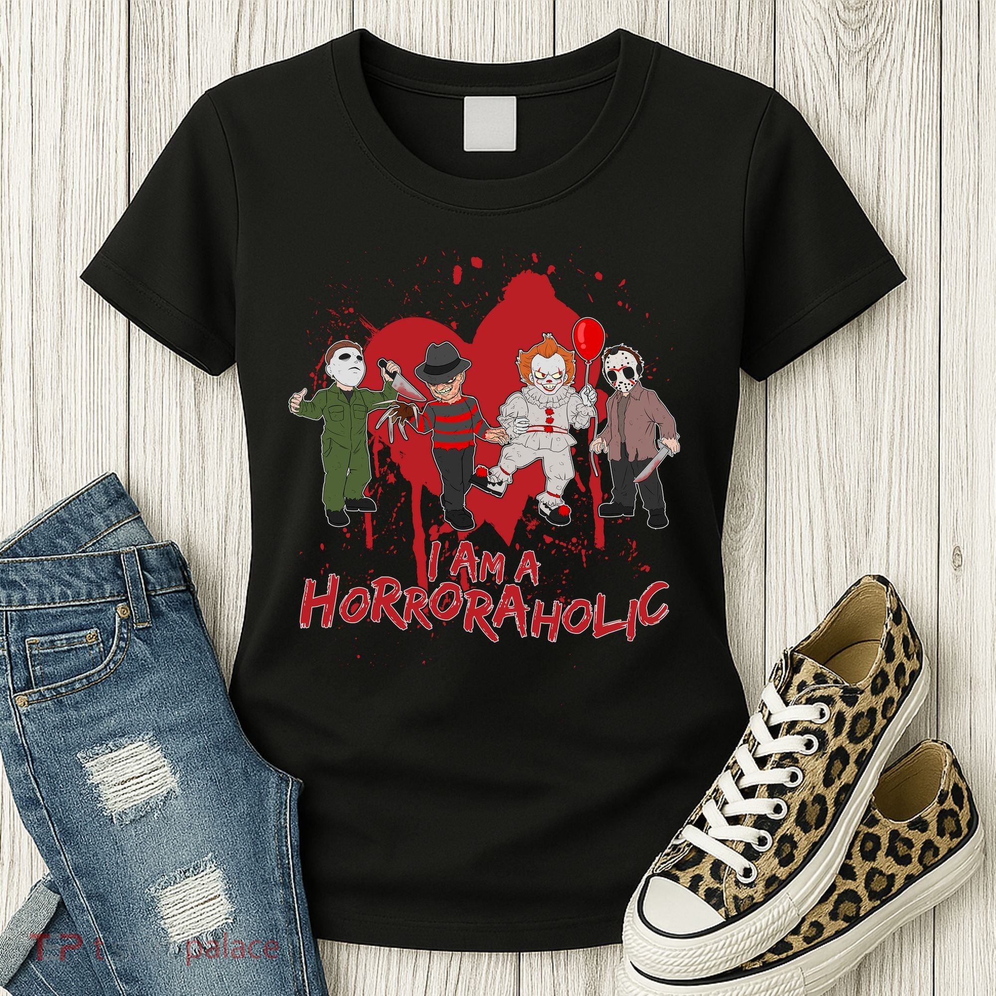 I Am A Horroraholic Funny Halloween Women's T-Shirt